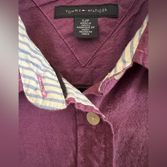 Tommy Hilfiger Plum Colored Women's Button Down (size sm) - Picture 3 of 7